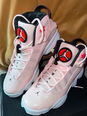 Jordan Pink Patent Low-Top Sneakers with White Soles